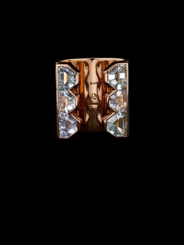 dezso by sara beltran Deco Six Sapphire Ring