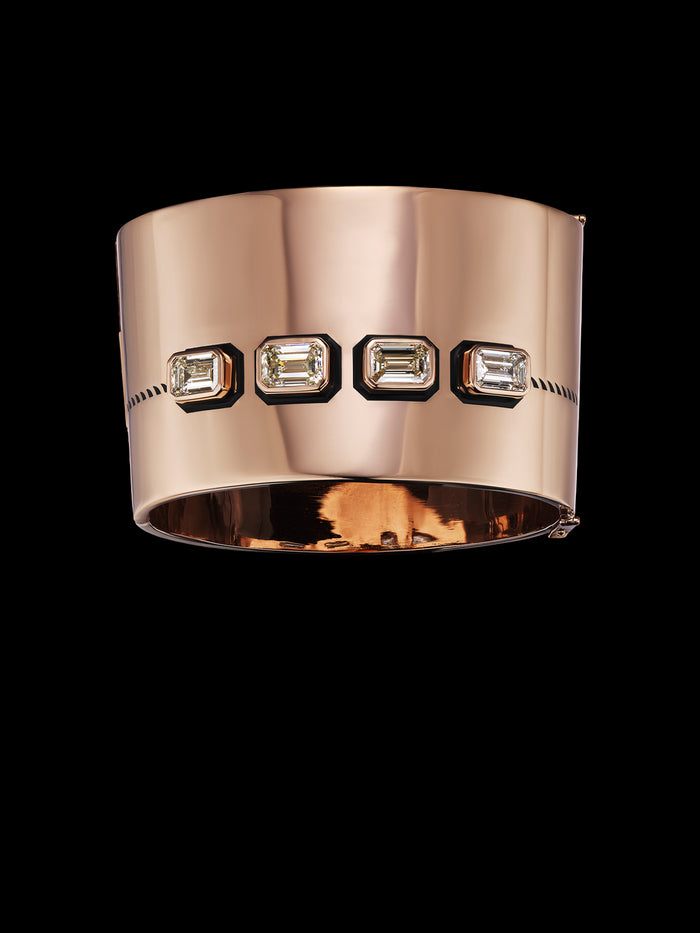 dezso by sara beltran Emerald Cut Diamond Cuff