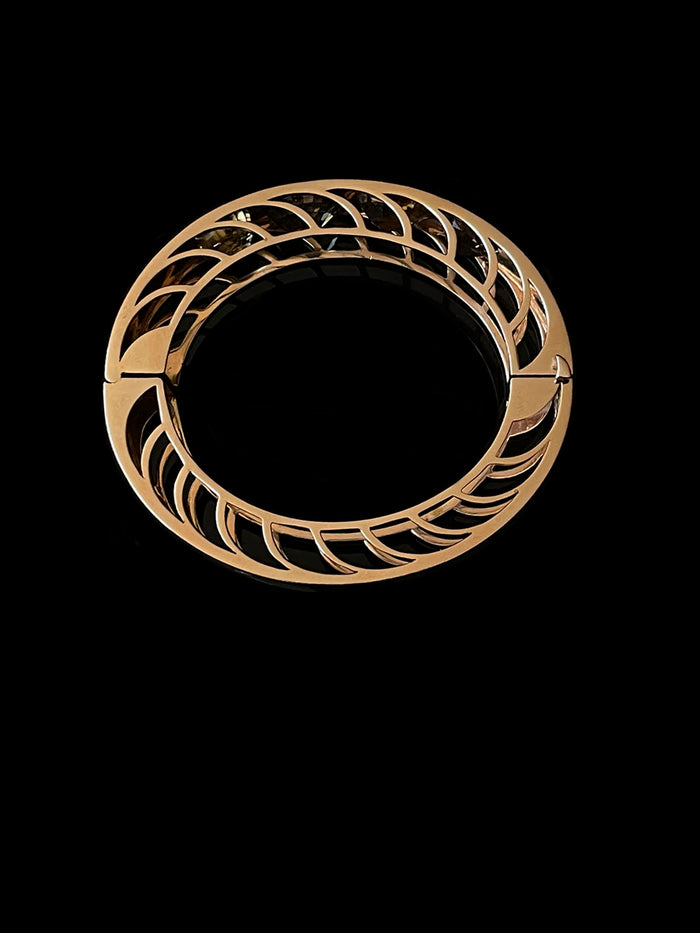 Dezso By Sara Beltran Zircon Cuff With Shark Fins