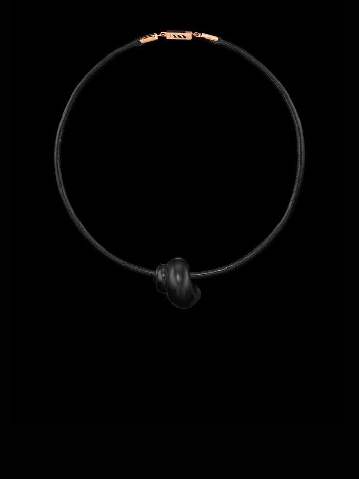 Dezso By Sara Beltran Ebony Wood Turbo Bead With Shark Fin