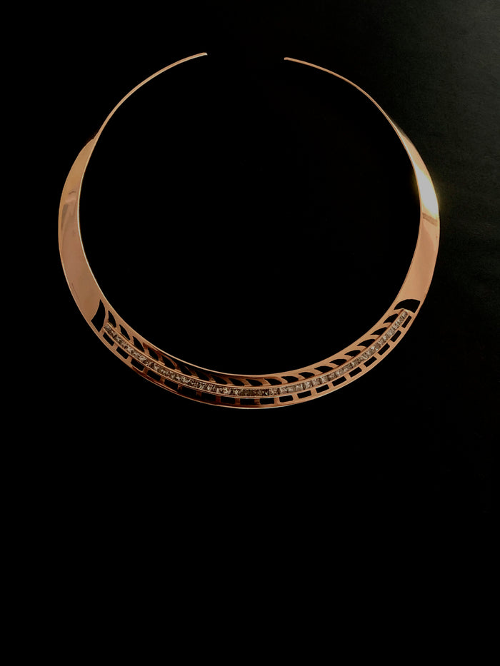 dezso by sara beltran Grande Deco Cuff Necklace with Diamonds