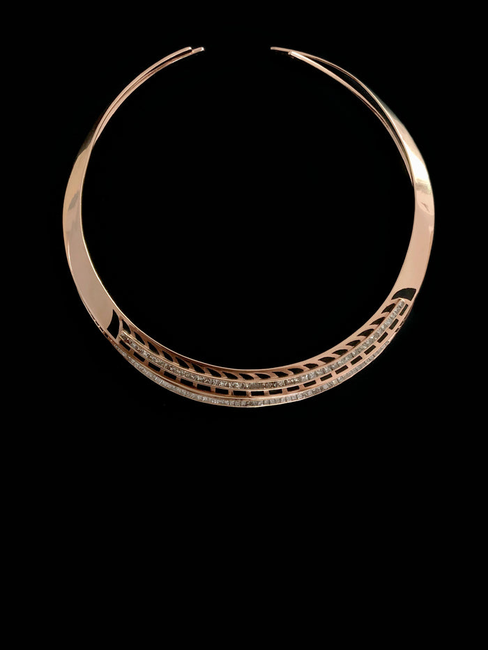 Dezso By Sara Beltran Petite Deco Cuff Necklace With Diamonds