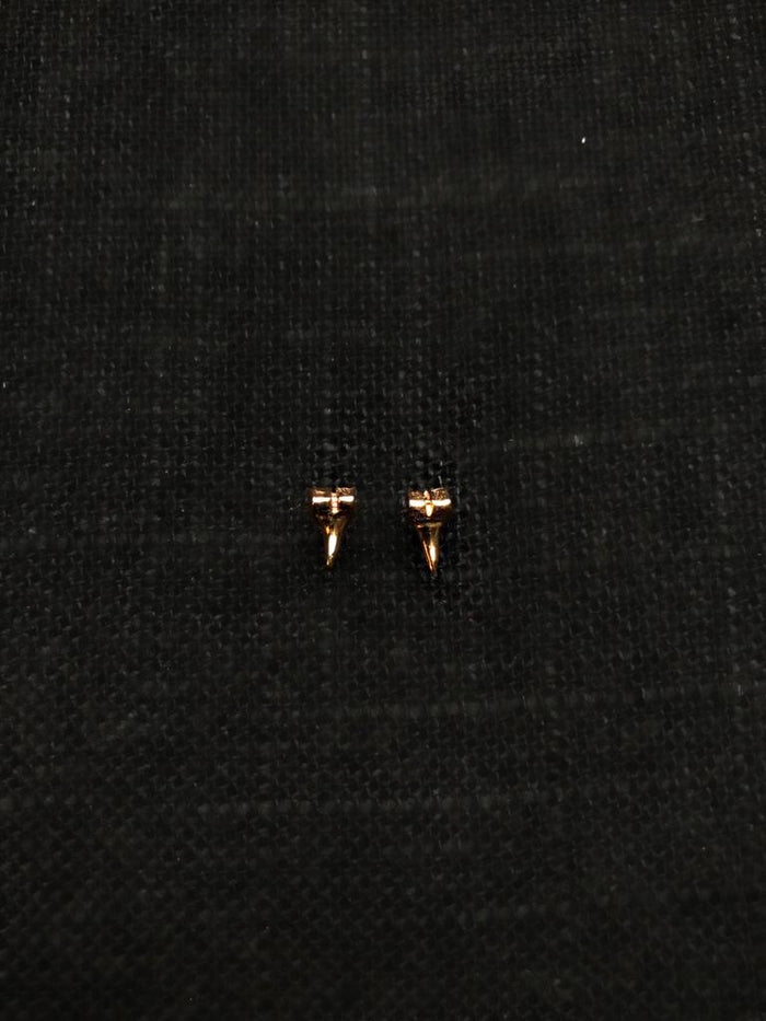 Dezso By Sara Beltran Petite Gold Shark Tooth Earrings