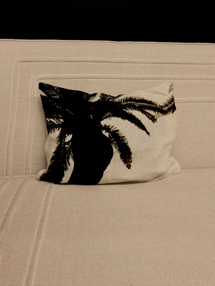 dezso by sara beltran Petite Palm Linen Pillow Case