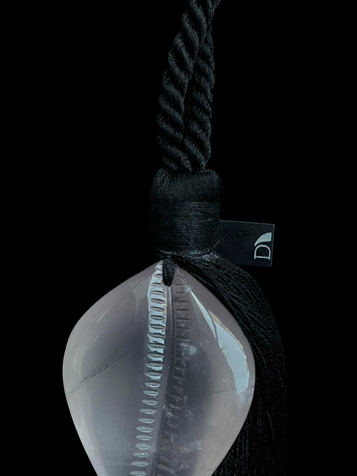 Dezso By Sara Beltran Rose Quartz Carved Cowry Tassel