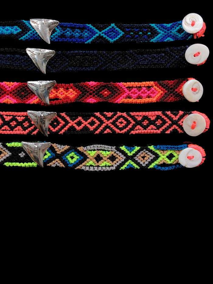 dezso by sara beltran Silver Shark Tooth Mexican Bracelet