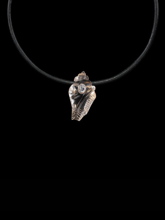 dezso by sara beltran Strombus Crystal Shell Bead Sillimanite