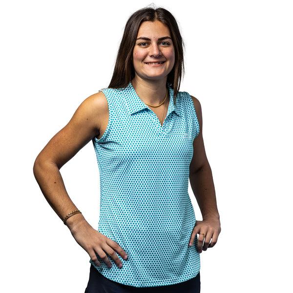diadem Women's Scales Pickleball Sleeveless Polo