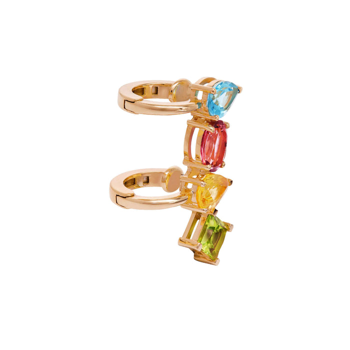 Diane Kordas Blue Topaz Tourmaline Peridot And Sapphire Ear Cuff