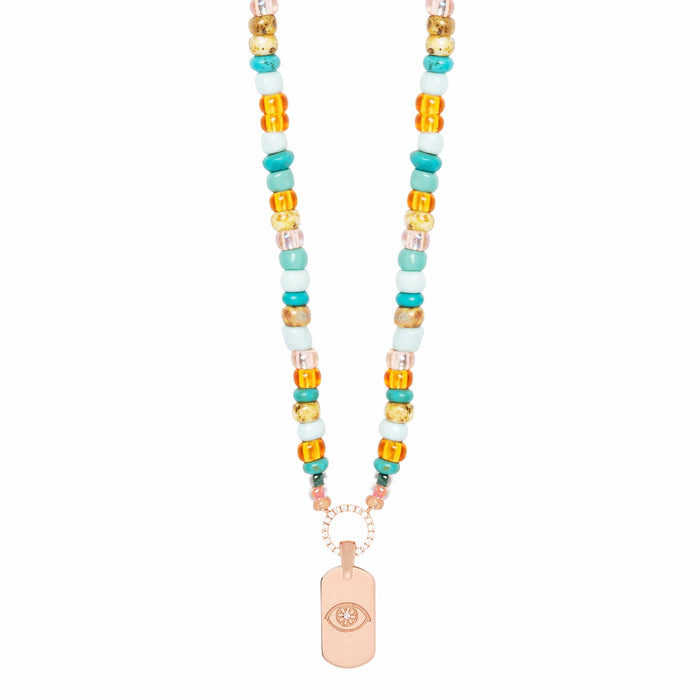 diane kordas Amber Beaded Necklace