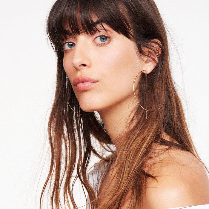 Diane Kordas Bar Hoop Earrings