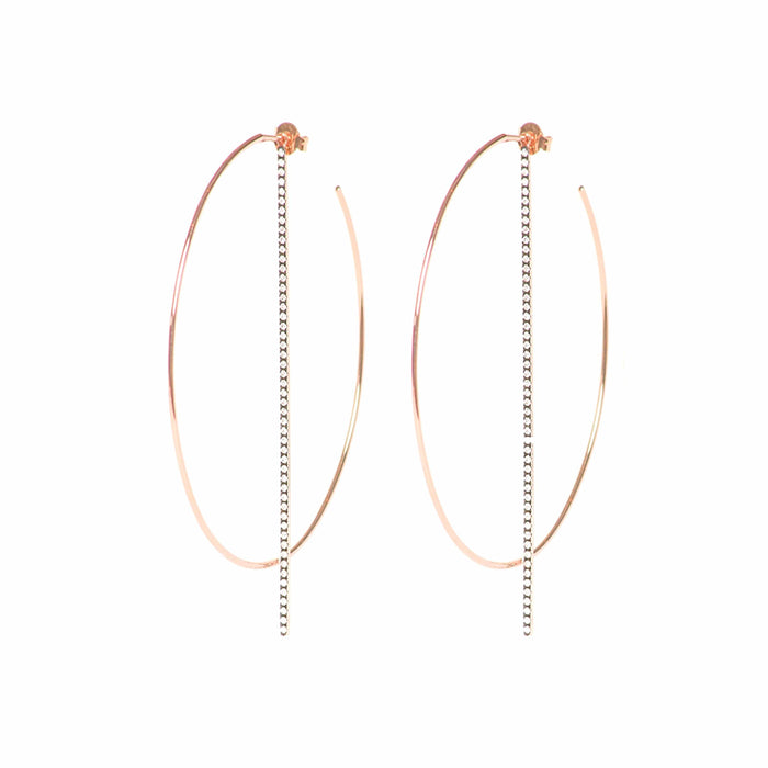 diane kordas Bar Hoop Earrings