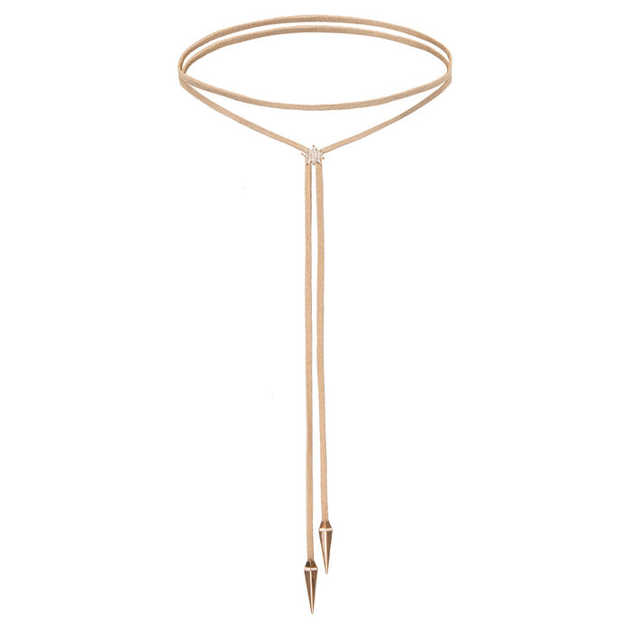 diane kordas Beige Explosion Bolo Necklace