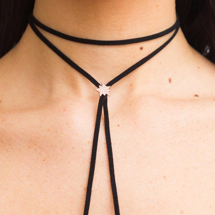 Diane Kordas Black Explosion Bolo Necklace