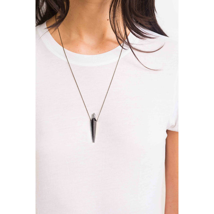 Diane Kordas Black Gold Diamond Line Amulette