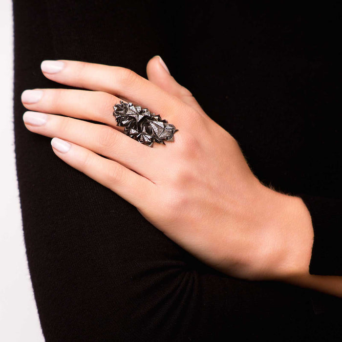 Diane Kordas Black Gold Eclipse Ring