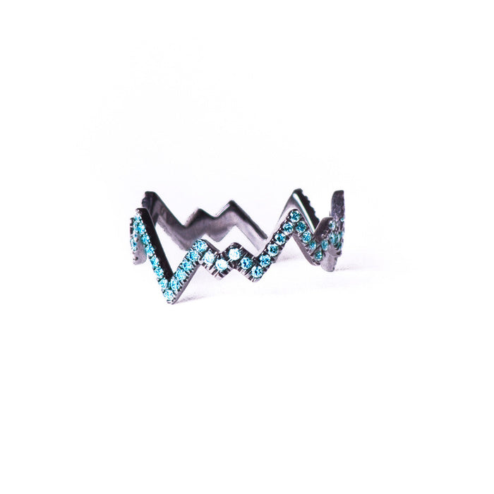 diane kordas Blue Diamond Pop Art Band Ring