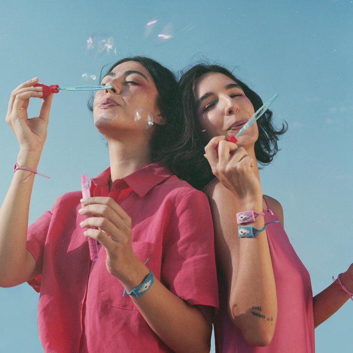 Diane Kordas Blue Evil Eye Woven Bracelet