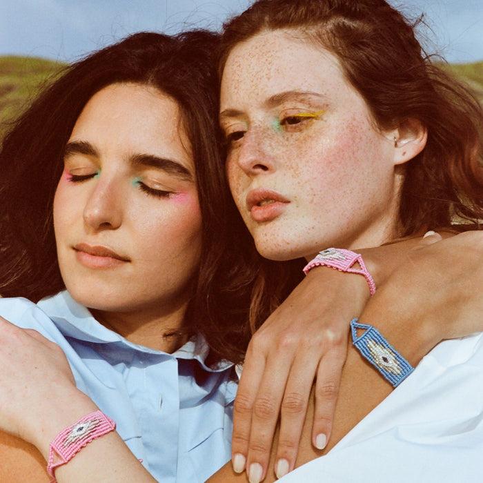 Diane Kordas Blue Evil Eye Woven Bracelet