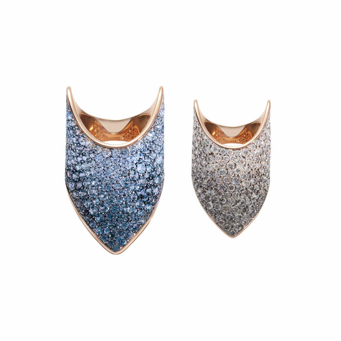 diane kordas Blue Ombre Armour Rings