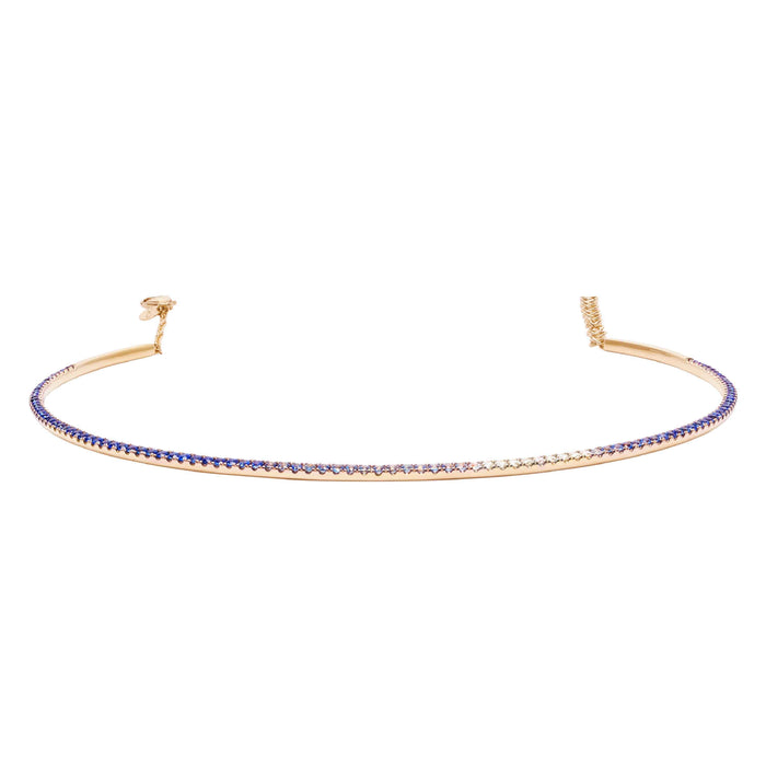 diane kordas Blue Ombre Bar Choker