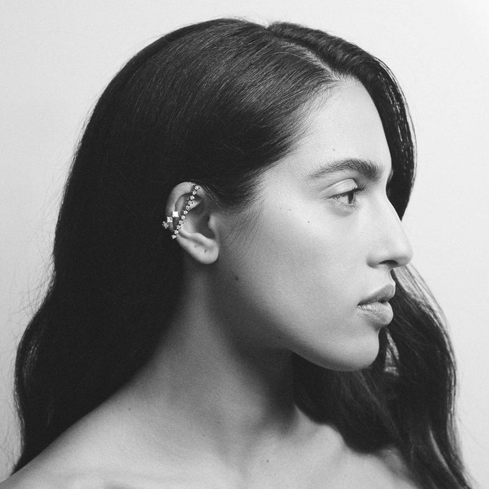 Diane Kordas Blue Sapphire Round Ear Cuff