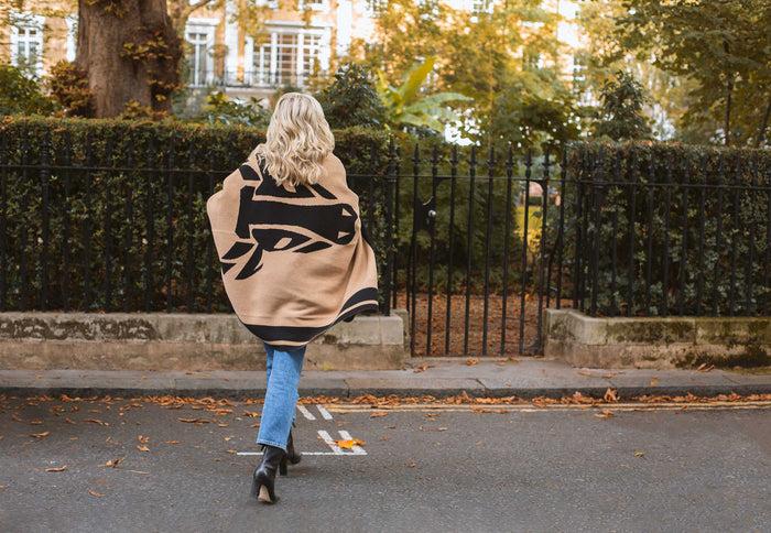 Diane Kordas Bull Blanket In Camel