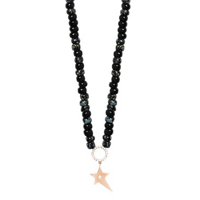 diane kordas Charcoal Beaded Necklace