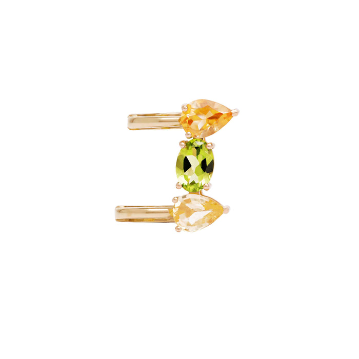 Diane Kordas Citrine Peridot And Sapphire Ear Cuff