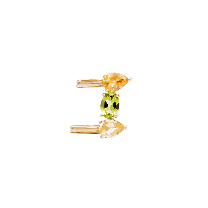 diane kordas Citrine Peridot And Sapphire Ear Cuff