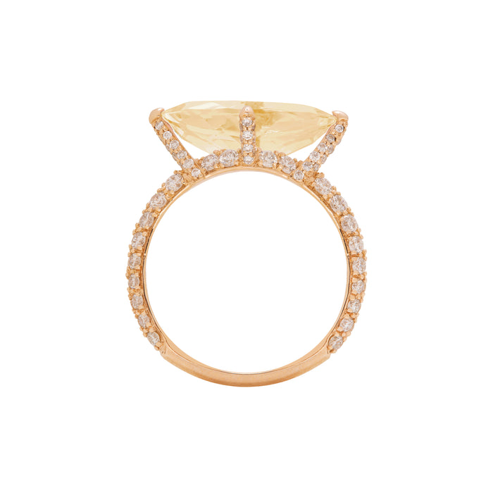 Diane Kordas Citrine Pinky Ring