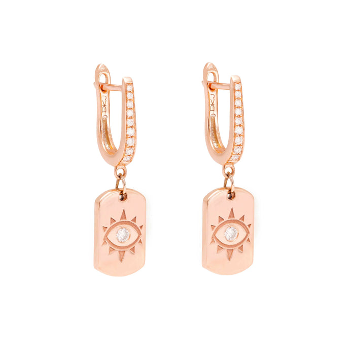 Diane Kordas Cosmos Evil Eye Charm Earring