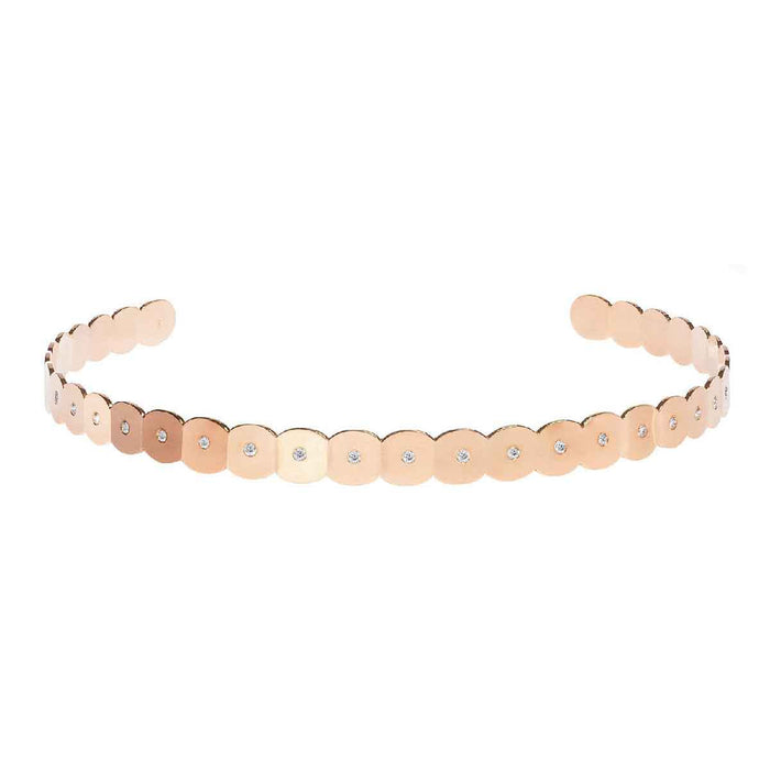 diane kordas Diamond 18k Rose Gold Armour Choker