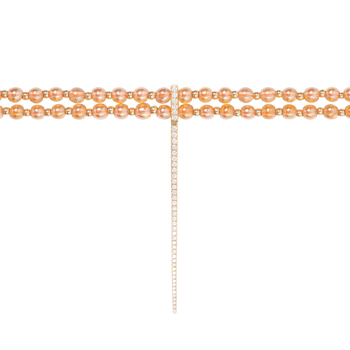 Diane Kordas Diamond Bar Aura Quartz Choker