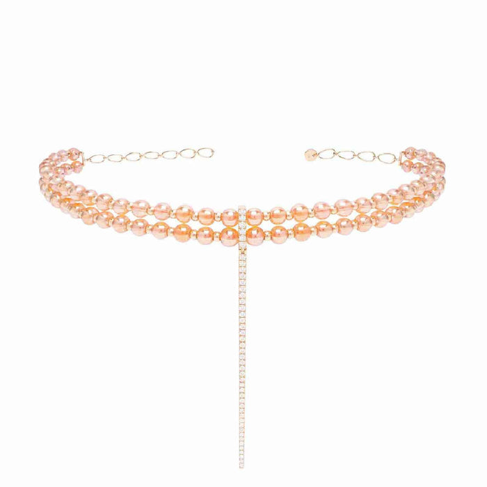 diane kordas Diamond Bar Aura Quartz Choker