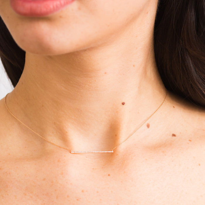 Diane Kordas Diamond Bar Necklace