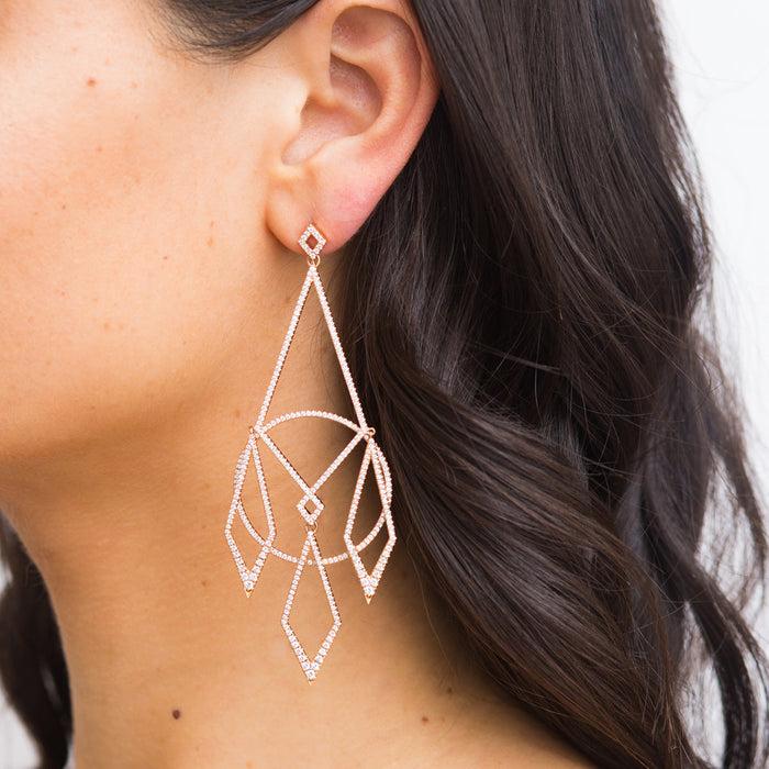 Diane Kordas Diamond Chandelier Earrings