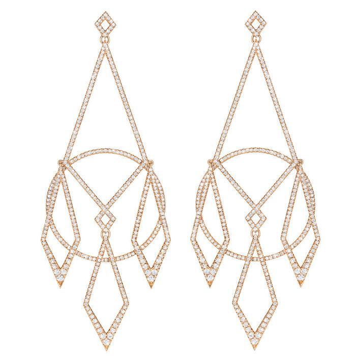 diane kordas Diamond Chandelier Earrings
