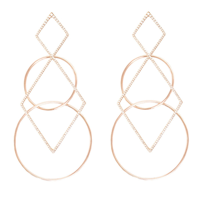 Diane Kordas Diamond Geometric Earrings
