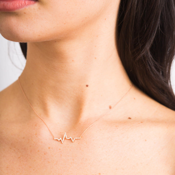 Diane Kordas Diamond Heartbeat Necklace
