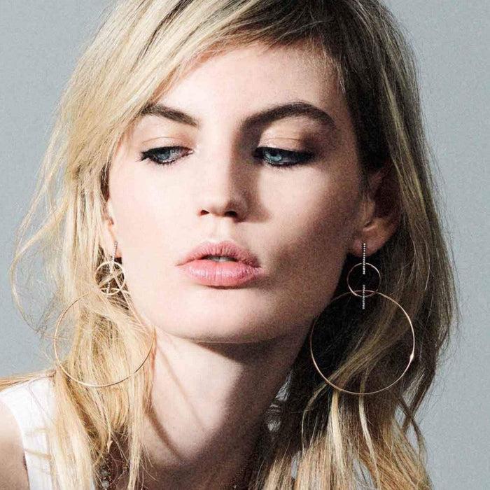 Diane Kordas Double Bar Hoop Earrings