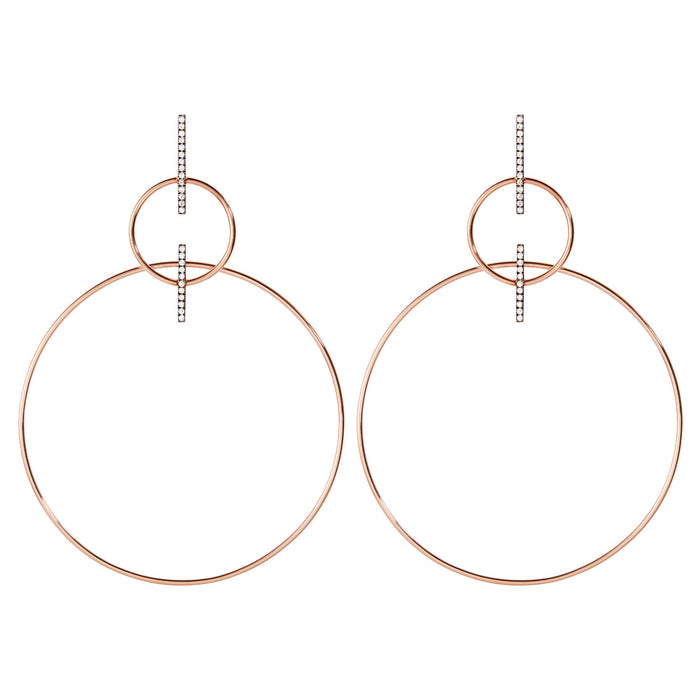 diane kordas Double Bar Hoop Earrings