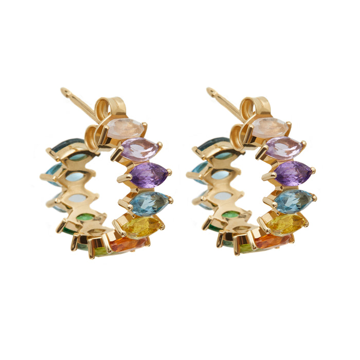 diane kordas Dusty Mosaic Mini Hoop Earrings