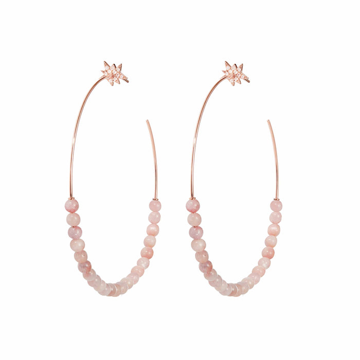 diane kordas Explosion Kunzite Hoop Earrings