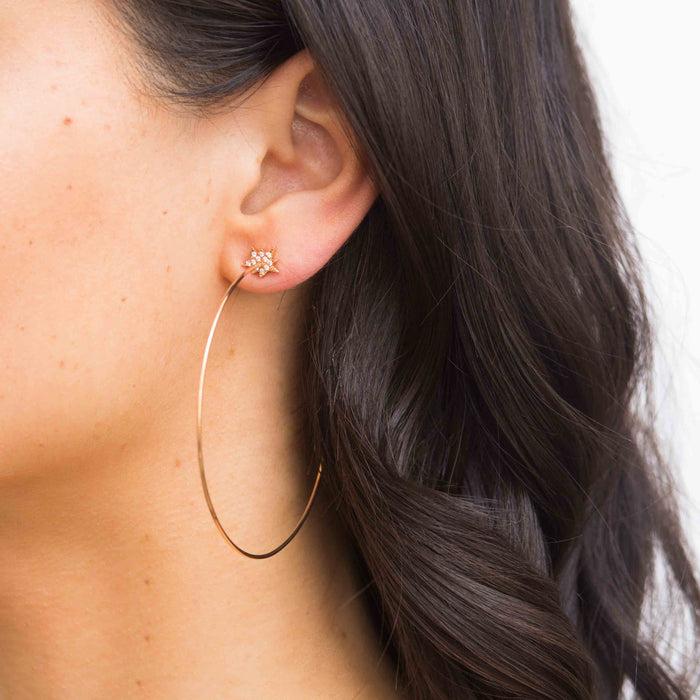 Diane Kordas Gold Explosion Hoop Earrings