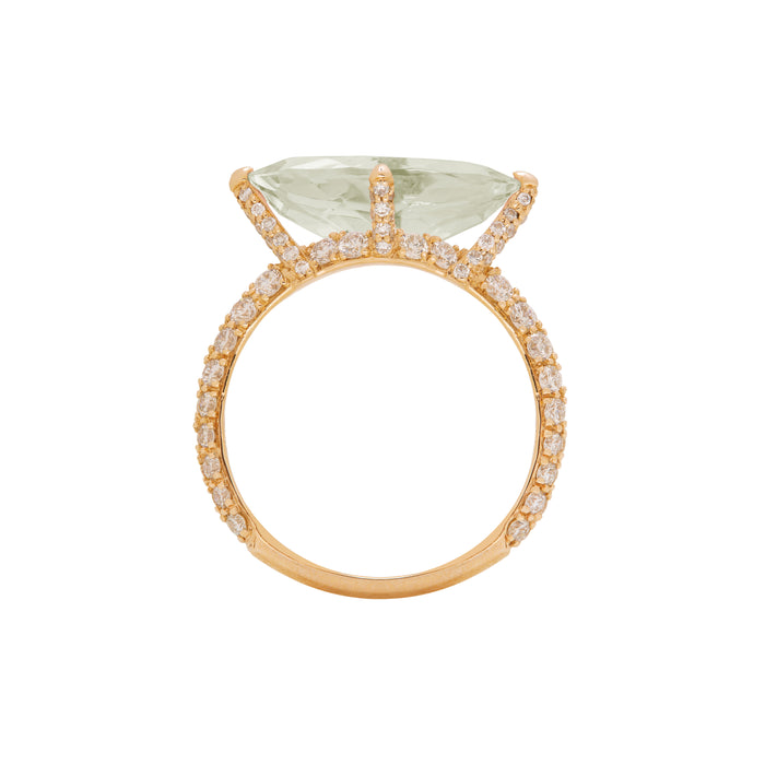 Diane Kordas Green Amethyst Pinky Ring