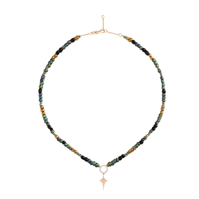 Diane Kordas Green Beaded Necklace