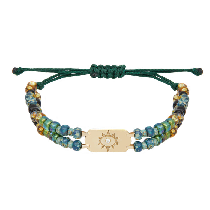 diane kordas Green Double Strand Bracelet
