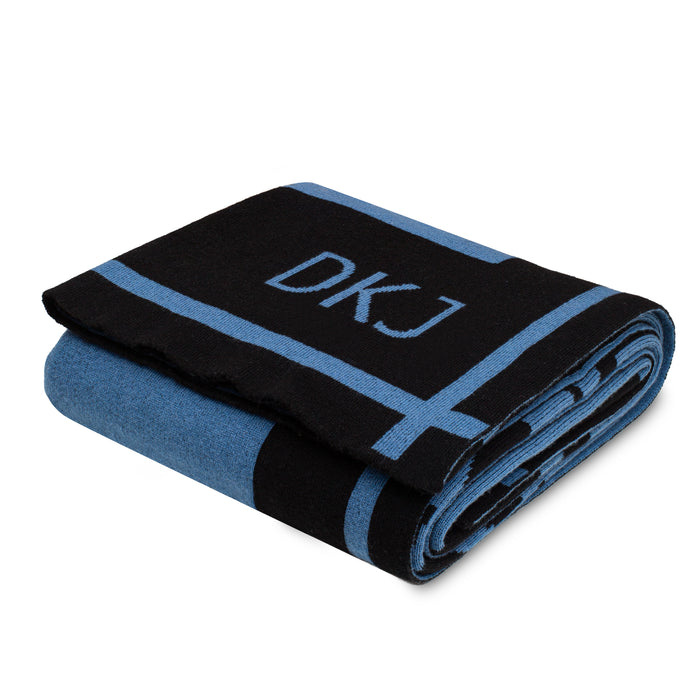 Diane Kordas Lion Blanket In Denim