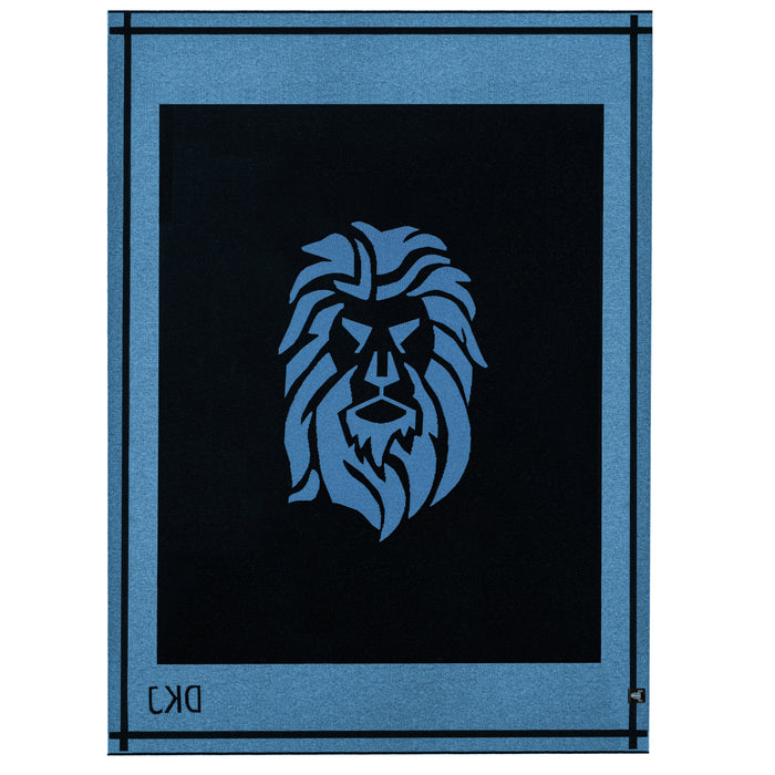 Diane Kordas Lion Blanket In Denim